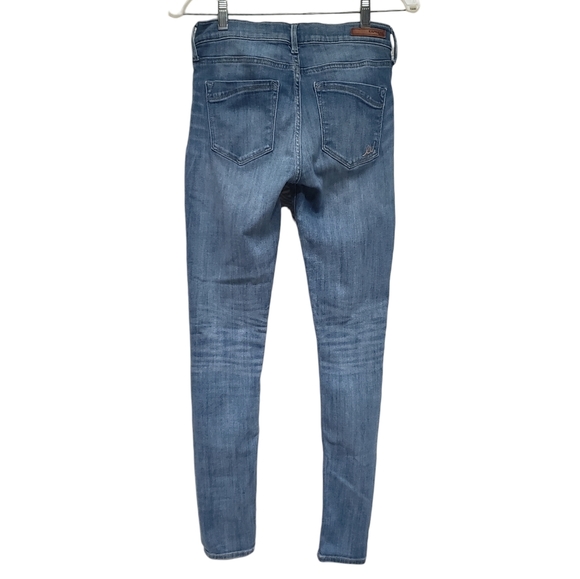 Womens Express Blue Jeans Denim Legging Midrise 2R Skinny - Picture 7 of 11